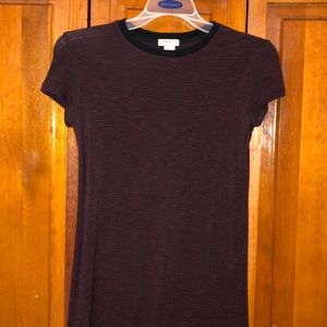 Maroon striped dress